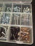 Shimano Hardware Assortment: Nuts, Bolts, and Washers in Organizer Cases