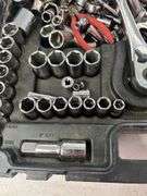 Sockets, Wrenches, and Tools in Carrying Case