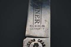 Kissing Crane Coal Miner Knife With Nylon Belt Sheath,