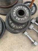 Weight Lifting Set with Bench, Barbell, and Dumbbells