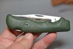 Case XX Blackhorn 3.5 Lock Blade Knife & Curved Hemostatic Locking Forceps With Leather Case,