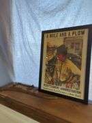 Framed Resettlement Administration Poster and Agricultural Tool