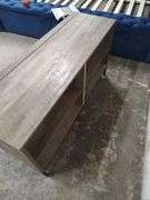 FARMHOUSE TV STAND WITH SLIDING BARN DOOR - 48X16X24 -