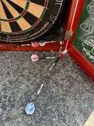 Brookstone Tournament Edition Dartboard Cabinet Set