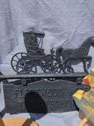 Decorative Apple Paper Towel Holder, Horse Carriage Sign, Duck and Lady Plate