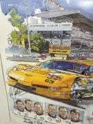 Le Mans 2000 Corvette Racing Team Lithograph Signed