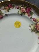 Floral China Plate, Creamer and Sugar Set