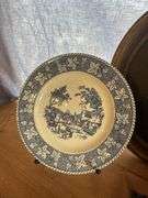 Assorted Home Decor Items: "Shakespeare Country" Plate, Portrait, Clock, Picture Frame and Decorative Hook