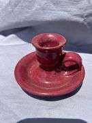 Two ByBee Pottery Candlestick Holders