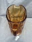 Amber Glass Pitcher with Grapevine Design