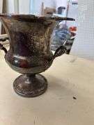 Silver Plated Two Handled Urn