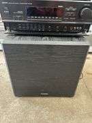 Denon AVR-2500 Receiver, Speaker, and Paradigm Subwoofer