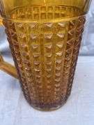 Textured Amber Glass Pitcher