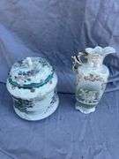 Decorative Porcelain Jar and Pitcher