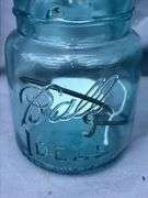 Two Blue Ball and Ball Mason Jars