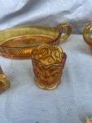 Assorted Amber Glass Dishes