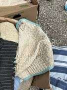 Assorted Household Linens, Towels, and Clothing Hangers