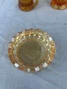 Assorted Amber Glass Dishes