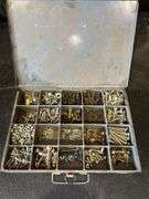 Metal Organizer Box with Assorted Nuts and Bolts