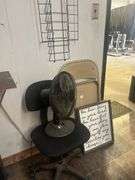 Office Chair, Folding Chair, Dr. Seuss Sign, and Fan Bundle