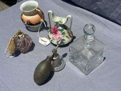 Assorted Decorative Vases and Perfume Bottles