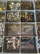 Metal Organizer Box with Assorted Nuts and Bolts