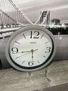 Wall Decor Lot: Bridge Canvas Print, "Bring the Good" Sign & Tzumi Clock