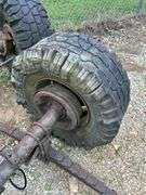 Set of Four Large Truck Wheels & Axles