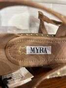 MYRA Leather Gladiator Sandals with Cowhide Detail
