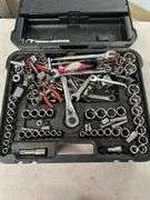 Sockets, Wrenches, and Tools in Carrying Case