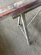 Metal Saw Horse with Wood Top