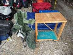 Adventuridge Camping Chair & Small Wooden Table