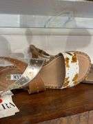 MYRA Leather Gladiator Sandals with Cowhide Detail
