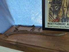 Framed Resettlement Administration Poster and Agricultural Tool