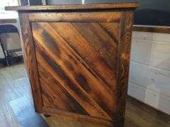 HANDCRAFTED WOODEN BAR OR COUNTER ON CASTERS