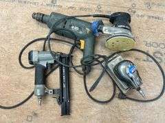 Porter Cable Nailer, Black and Decker Drill and Assorted Sanders