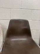 Pair of Office Chairs - Fabric Swivel and Brown Vinyl