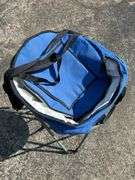Portable Folding Stool with Insulated Cooler Bag