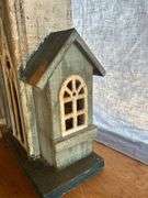 Two Decorative Wooden Church Figurines
