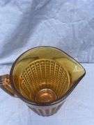 Textured Amber Glass Pitcher