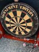 Brookstone Tournament Edition Dartboard Cabinet Set