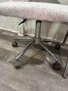 Pair of Office Chairs - Fabric Swivel and Brown Vinyl