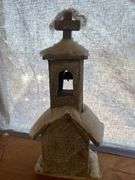 Two Decorative Wooden Church Figurines