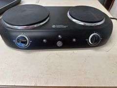 GE Double Burner Hot Plate & Griddle Pan
