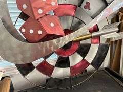 Whimsical Metal Wall Art - Darts, Dice, Cards & More