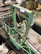 Green Shop Cart with Dayton Electric Motor and Pallet Press Attachment