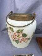 Smoking Set with Tobacco Humidor, Pipe Holder, and Floral Decorated Items