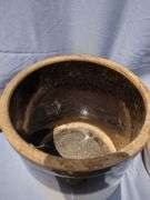 Two-Tone Brown and White Pottery Crock Set