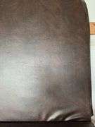 Brown Vinyl Folding Loveseat with Straps