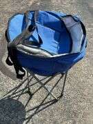 Portable Folding Stool with Insulated Cooler Bag